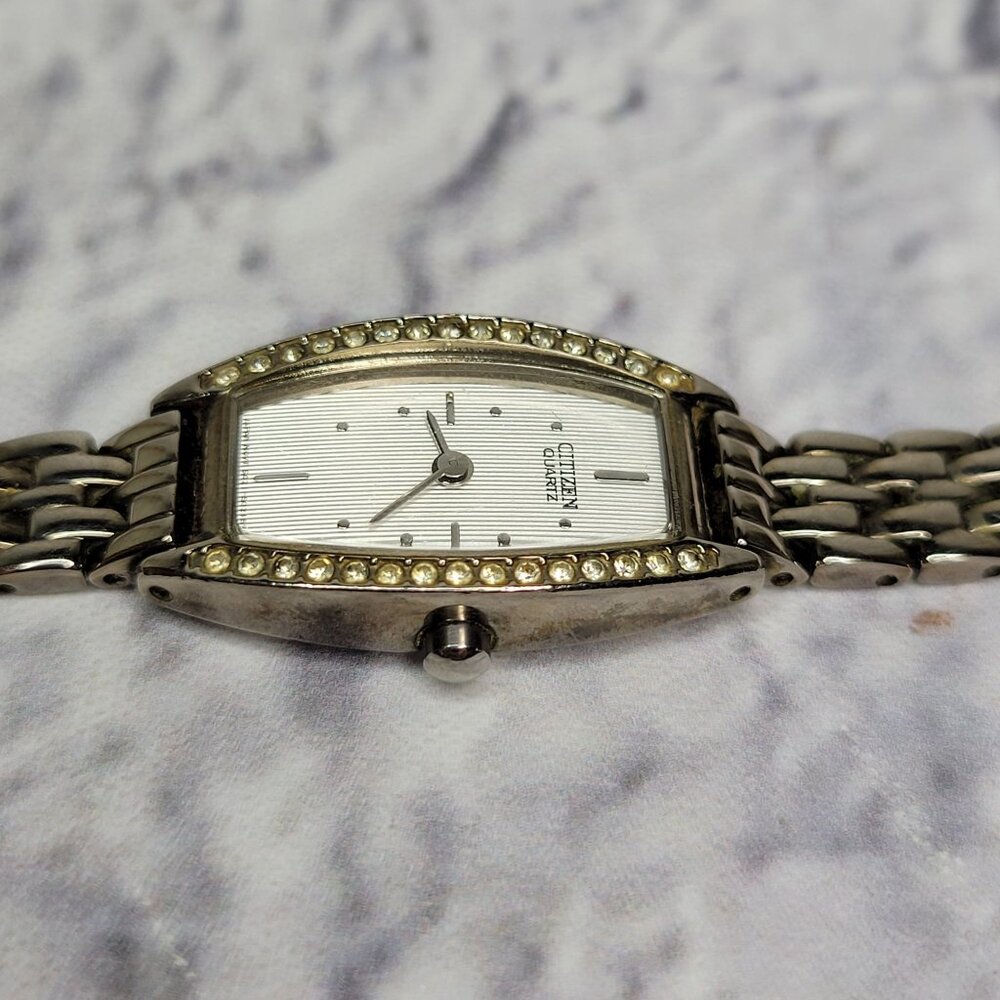 Vintage Citizen Ladies Watch Quartz Crystals 5421-S011469 New Battery Rare - Picture 5 of 10